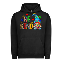Pigment Black be kind autism gnome Urban Hoodie - Zillion Design Studio