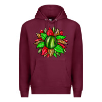 Burgundy watermelon sunflower Premium Hoodie - Zillion Design Studio