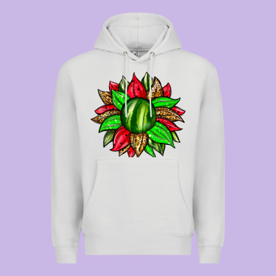 Watermelon Sunflower Premium Hoodie Designed By Zillion Design Studio