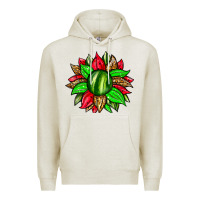 Oatmeal Heather watermelon sunflower Premium Hoodie - Zillion Design Studio