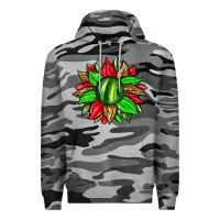 Slate Camo watermelon sunflower Premium Hoodie - Zillion Design Studio