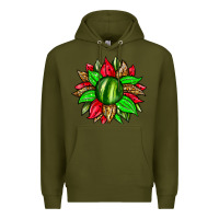 Army Green watermelon sunflower Premium Hoodie - Zillion Design Studio
