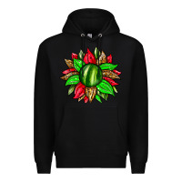 Black watermelon sunflower Premium Hoodie - Zillion Design Studio