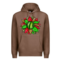 Chestnut watermelon sunflower Premium Hoodie - Zillion Design Studio