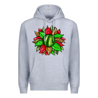 Heather Grey watermelon sunflower Premium Hoodie - Zillion Design Studio