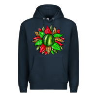 Navy watermelon sunflower Premium Hoodie - Zillion Design Studio