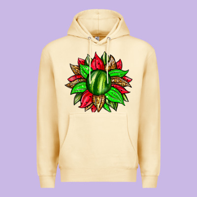 Watermelon Sunflower Premium Hoodie Designed By Zillion Design Studio