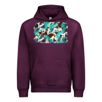 Mauve Wine Cowhide Background Western Urban Hoodie - texasbilliewilder