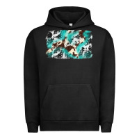 Pigment Black Cowhide Background Western Urban Hoodie - texasbilliewilder