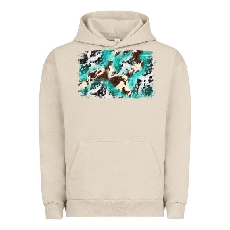 Cowhide Background Western Urban Hoodie by texasbilliewilder | Teevron