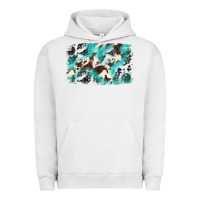 Pigment Lunar Rock Cowhide Background Western Urban Hoodie - texasbilliewilder