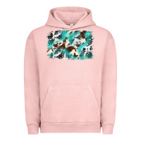 Pigment Salmon Cowhide Background Western Urban Hoodie - texasbilliewilder