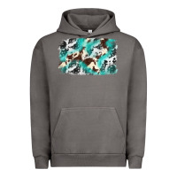Pigment Tornado Cowhide Background Western Urban Hoodie - texasbilliewilder