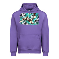 Tulip Cowhide Background Western Urban Hoodie - texasbilliewilder