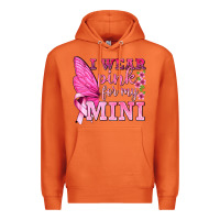 Carrot I Wear Pink For My Mini with Butterfly Premium Hoodie - texasbilliewilder