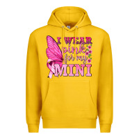 Lemon I Wear Pink For My Mini with Butterfly Premium Hoodie - texasbilliewilder