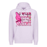 Lilac I Wear Pink For My Mini with Butterfly Premium Hoodie - texasbilliewilder
