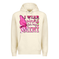 Sandshell I Wear Pink For My Mini with Butterfly Premium Hoodie - texasbilliewilder