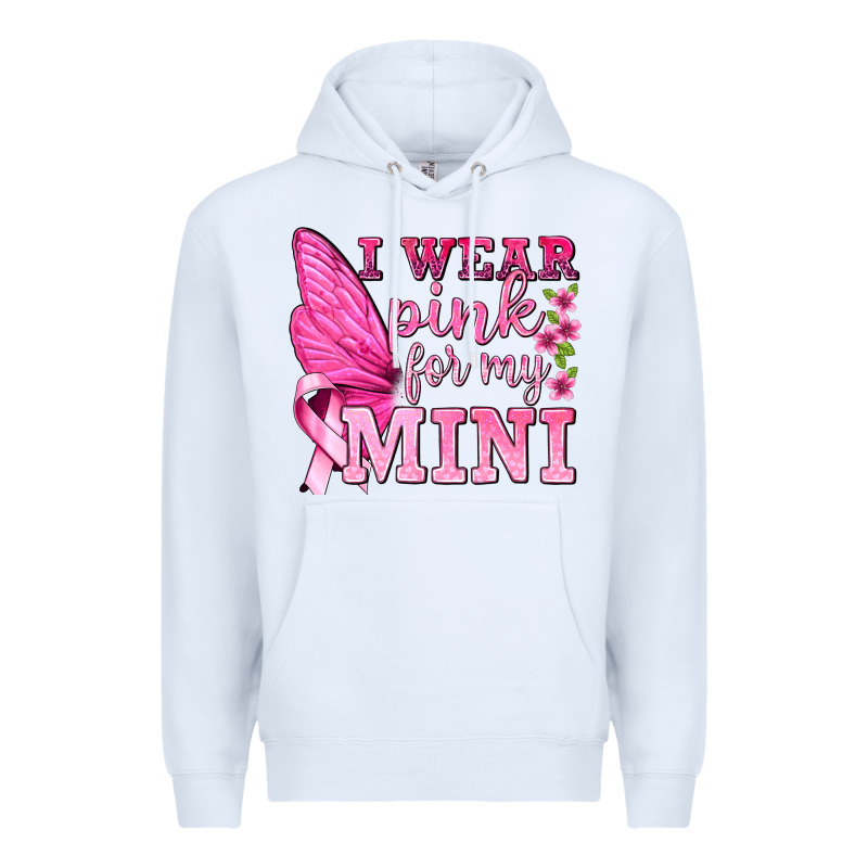 I Wear Pink For My Mini With Butterfly Premium Hoodie by texasbilliewilder | Teevron
