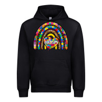 Black autism rainbow Urban Hoodie - Zillion Design Studio