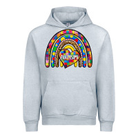 Heather Grey autism rainbow Urban Hoodie - Zillion Design Studio