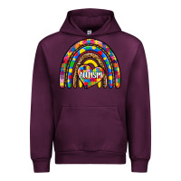 Mauve Wine autism rainbow Urban Hoodie - Zillion Design Studio
