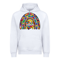 White autism rainbow Urban Hoodie - Zillion Design Studio