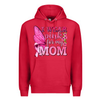 Cardinal I Wear Pink For My Mom with Butterfly Premium Hoodie - texasbilliewilder