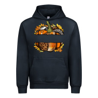 Navy Personalized Fall Pumpkin Urban Hoodie - texasbilliewilder