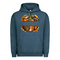 Pigment Midnight Navy Personalized Fall Pumpkin Urban Hoodie - texasbilliewilder
