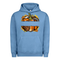 Pigment Pebble Blue Personalized Fall Pumpkin Urban Hoodie - texasbilliewilder