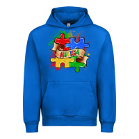 Cobalt autism puzzle pieces Urban Hoodie - Zillion Design Studio