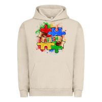 Pigment French Oak autism puzzle pieces Urban Hoodie - Zillion Design Studio
