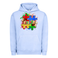 Pigment Grape Ice autism puzzle pieces Urban Hoodie - Zillion Design Studio