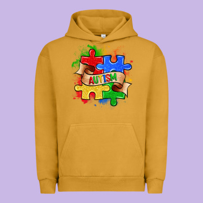 Autism Puzzle Pieces Urban Hoodie Designed By Zillion Design Studio
