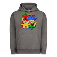 Pigment Tornado autism puzzle pieces Urban Hoodie - Zillion Design Studio