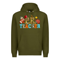 Army Green p.e. teacher Premium Hoodie - Zillion Design Studio