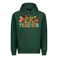Sports Green p.e. teacher Premium Hoodie - Zillion Design Studio