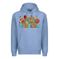 Colony Blue p.e. teacher Premium Hoodie - Zillion Design Studio
