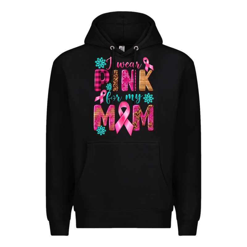 I Wear Pink For My Mom With Butterfly Premium Hoodie by texasbilliewilder | Teevron