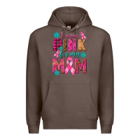 Coffee I Wear Pink For My Mom with Butterfly Premium Hoodie - texasbilliewilder