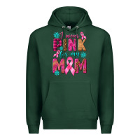 Sports Green I Wear Pink For My Mom with Butterfly Premium Hoodie - texasbilliewilder