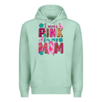 Seafoam I Wear Pink For My Mom with Butterfly Premium Hoodie - texasbilliewilder