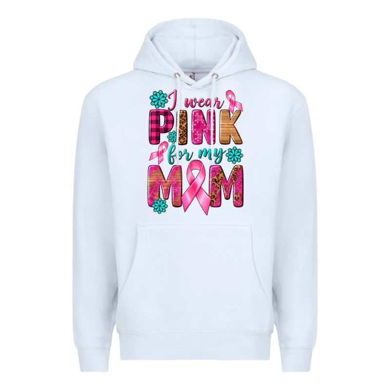 I Wear Pink For My Mom With Butterfly Premium Hoodie by texasbilliewilder | Teevron
