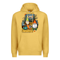 Antique Gold farm truck autumn gnomes Premium Hoodie - RanaPortraitStore