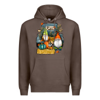 Coffee farm truck autumn gnomes Premium Hoodie - RanaPortraitStore