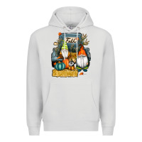 Dove Grey farm truck autumn gnomes Premium Hoodie - RanaPortraitStore