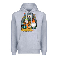 Heather Grey farm truck autumn gnomes Premium Hoodie - RanaPortraitStore