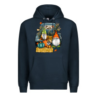 Navy farm truck autumn gnomes Premium Hoodie - RanaPortraitStore