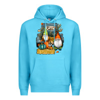 Ocean Blue farm truck autumn gnomes Premium Hoodie - RanaPortraitStore